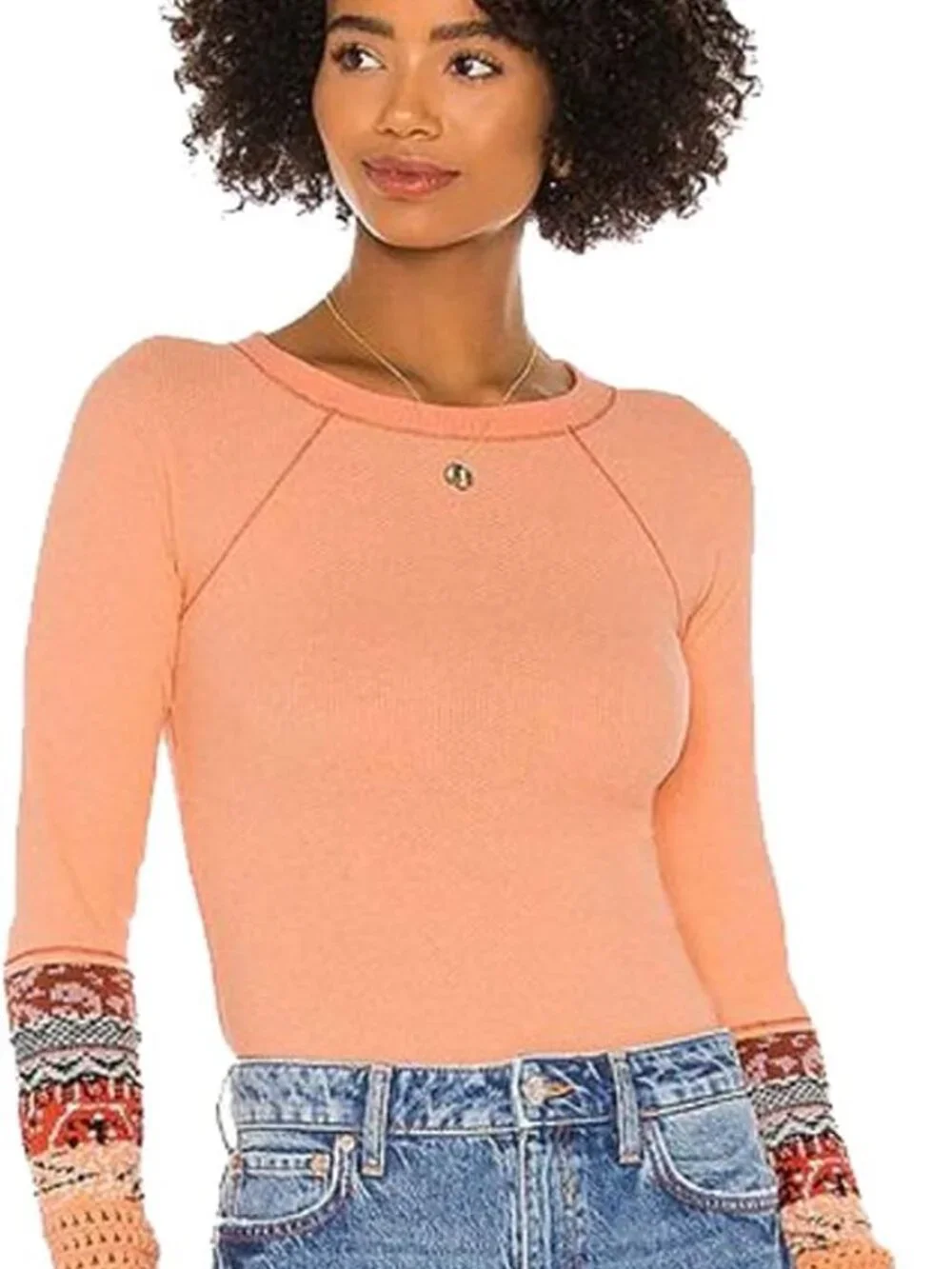 Free People In The Mix Cuff Thermal Top